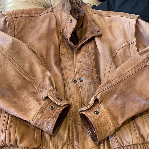 Wilsons Leather Adventure Bound Thinsulate Brown Leather Jacket Men’s Large - Picture 8 of 13